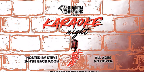 KARAOKE hosted by Steve in The Back Room! 