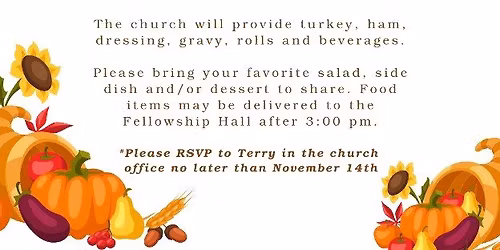 Church-Wide Thanksgiving Dinner