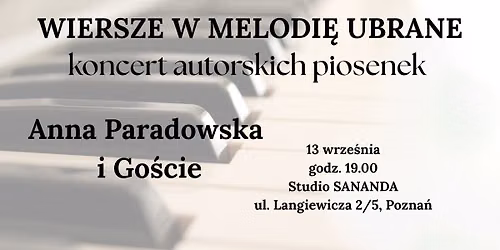 Koncert autorskich piosenek o \u017cyciu, rozwoju, mi\u0142o\u015bci...