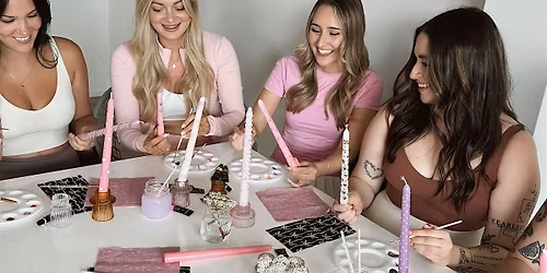Galentines Candle Painting