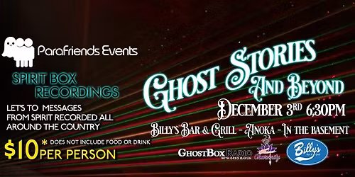 Ghost Stories & Beyond for December