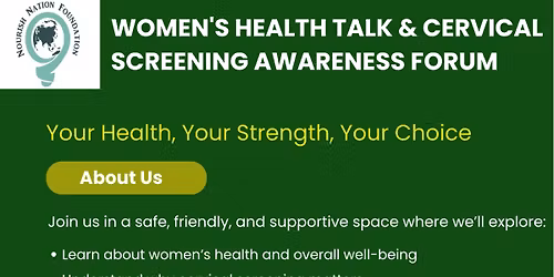 Women's Health Talk & Cervical Screening Awareness Forum