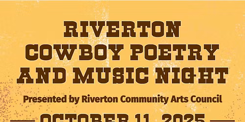 Riverton's Cowboy Poetry & Music Night