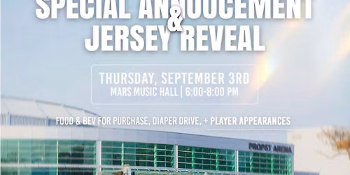Special Announcement & Jersey Reveal