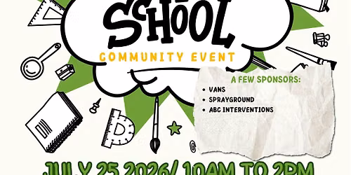 3rd Annual Back to School Community Event at Red Hill Park