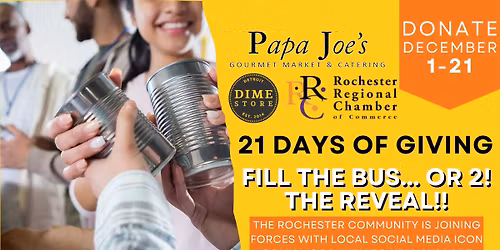 Papa Joe's Rochester Fill The Bus REVEAL! 