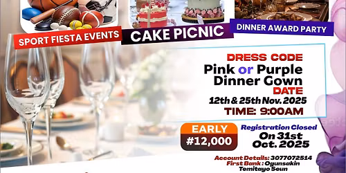 Dinner award night and more