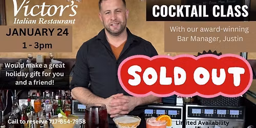Victor's Cocktail Class: SOLD OUT