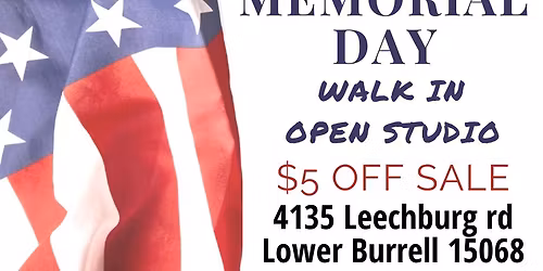 Walk in Memorial Day open studio 