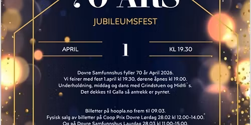 70 \u00e5rs Jubileum 