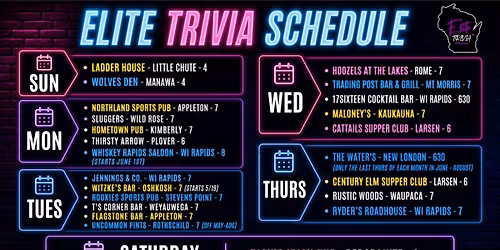 Elite Trivia Mondays at Northland Sports Pub!