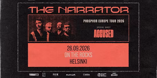 TuskaLive: The Narrator (Ger) + Support: ACCVSED, 26.9.2026, On The Rocks, Helsinki