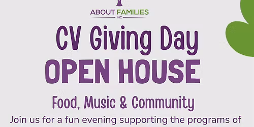Save the Date: CV Giving Day Open House