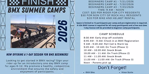 BMX Beginners 1-Day Summer Camp July 23