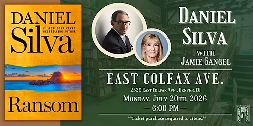 Daniel Silva with Jamie Gangel Live at Tattered Cover Colfax