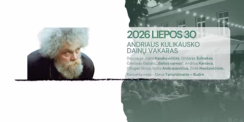 \u201eArtistai\u201c gyvai\u201c | Andriaus Kulikausko dain\u0173 vakaras