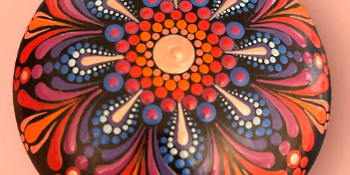 Desert Sunset Mandala Stone Painting Class