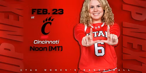 Cincinnati Bearcats at Utah Utes Womens Basketball