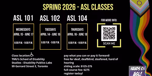 Spring 2026 ASL Classes