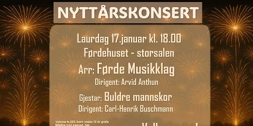 Nytt\u00e5rskonsert - F\u00f8rde Musikklag\/\/F\u00f8rdehuset