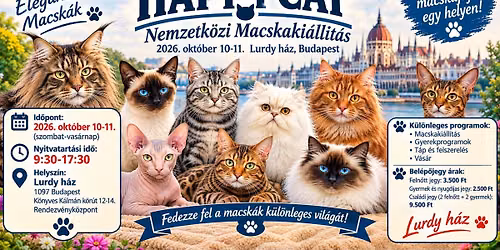 Happy Cat Nemzetk\u00f6zi Macskaki\u00e1ll\u00edt\u00e1s \u00e9s kis\u00e1llatbemutat\u00f3