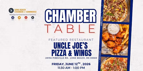 Long Beach Chamber Table- Uncle Joe's Pizza & Wings
