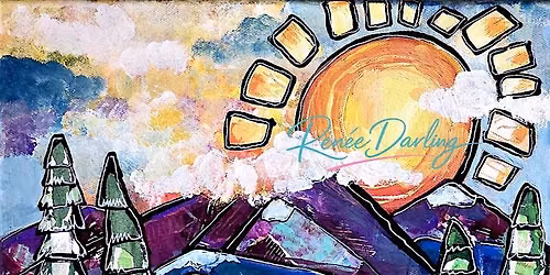 It's a Colorado Vibe Mixed Media Painting Workshop with Ren\u00e9e Darling Art
