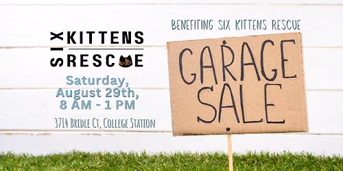 Six Kittens Rescue Garage Sale