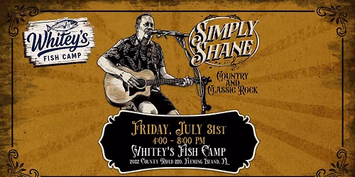 Simply Shane at Whitey's Tiki Stage