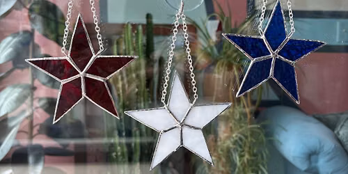 "Red, White & Blue Stars" Stained Glass Class (Short & Sweet - 3 HRS)