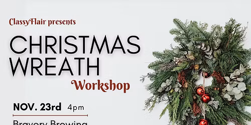 Christmas Wreath DIY workshop - Lancaster 