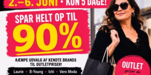 Damernes Outlet lagersalg \u2013 spar op til 90% p\u00e5 kendte brands