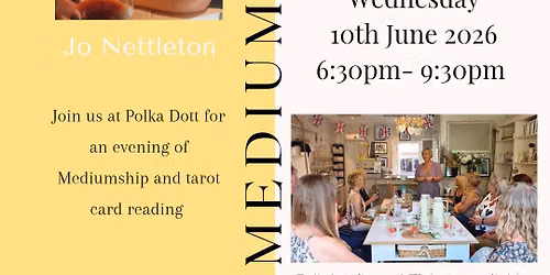 Mediumship Evening with Jo Nettleton Wednesday 10.06.26 6:30pm- 9:30pm