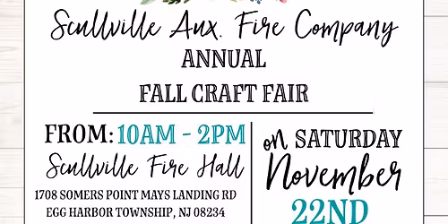 Scullville Auxiliary Fall Craft Fair