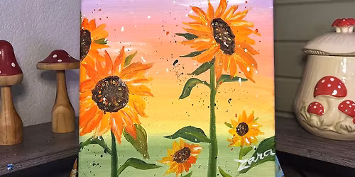 Paint & Sip: Abstract Sunflowers @ Fishline Studios