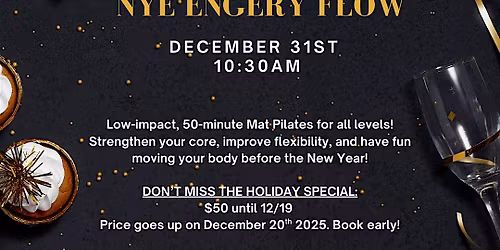 Prosecco + Pilates: NYE Energy Flow