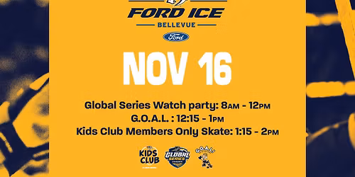 Global Series Watch Party, Try Hockey for Free & Kids Clum Member Skate!