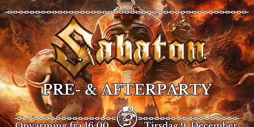 \u2694\ufe0f SABATON PRE- & AFTERPARTY P\u00c5 LUKE\u2019S! \u2694\ufe0f