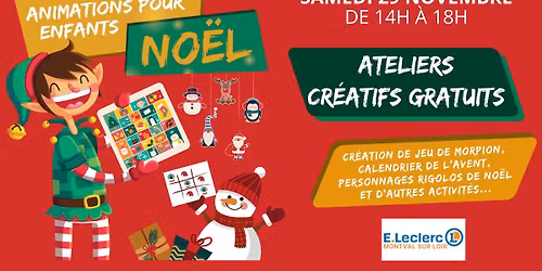 Animations de Noël - Atelier créatifs