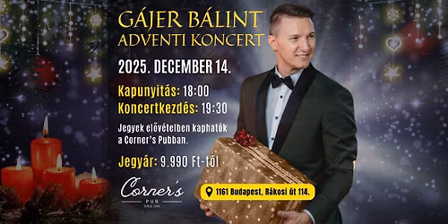G\u00e1jer B\u00e1lint - Adventi koncertje a Corner's Pubban