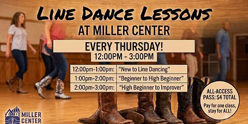 Line Dance Lessons at Miller Center