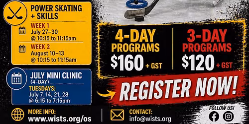 Warriors Academy of Hockey Summer Clinics (July & August)