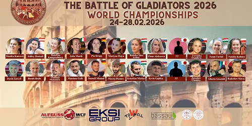 World Championships Aufguss-WCF | The Battle of Gladiators 2026