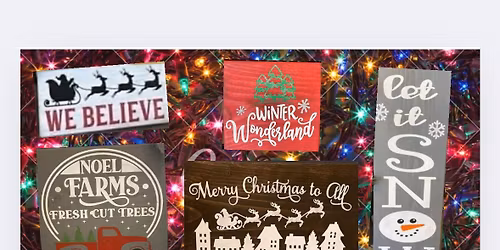 Winter\/Christmas Walk in, Make & Take Board Painting Party at Wayside Saloon in Freeport!