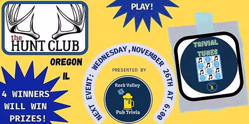 Trivial Tunes Bingo at The Hunt Club
