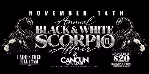 Annual Black & White Scorpio\u00a0\u00a0Affair