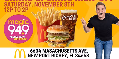 Join Scotty at McDonald's Grand Opening in New Port Richey!