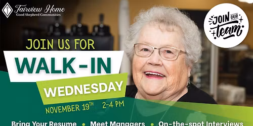 Walk In Wednesday | Hiring Event