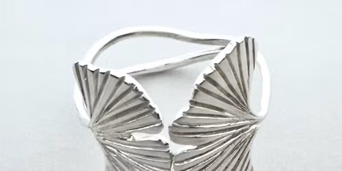 Jewelry Making: Silver Gingko Leaf Ring (Intro \/ 1-Day Workshop) 