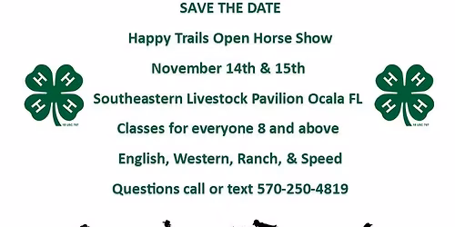 Happy Trails Open Horse Show